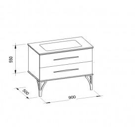 Тумба під раковину Marsan Kassandre 900 МДФ капучино Kassandre900cappuccino