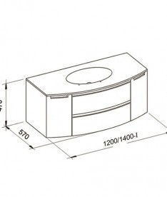 Тумба под раковину Marsan Madeleine-2 1200 МДФ белый Madeleine1-1200white