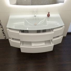 Тумба под раковину Marsan Madeleine-2 1200 МДФ белый Madeleine2-1200white