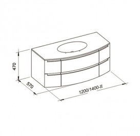 Тумба под раковину Marsan Madeleine-2 1200 МДФ белый Madeleine2-1200white