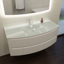 Тумба під раковину Marsan Madeleine-2 1400 МДФ білий Madeleine2-1400white