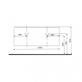 Тумба под раковину Marsan Madeleine-2 1400 МДФ графит Madeleine2-1400graphite
