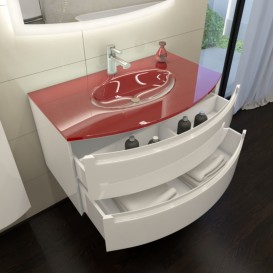 Тумба под раковину Marsan Madeleine-2 900 МДФ белый Madeleine2-900white