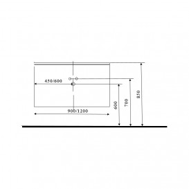 Тумба под раковину Marsan Madeleine-2 900 МДФ графит Madeleine2-900graphite