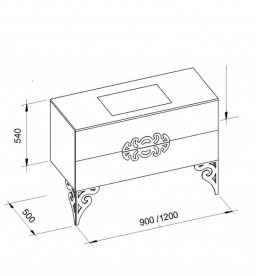 Тумба под раковину Marsan Malvine 1200 МДФ бисмарк Malvine1200bismarck