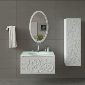 Тумба під раковину Marsan Marsel 900 МДФ білий Marsel900white