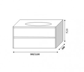 Тумба под раковину Marsan Marshall 1100 МДФ белый Marshall1100white