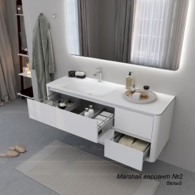 Тумба под раковину Marsan Marshall 1320 МДФ белый Marshall1320white