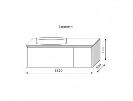 Тумба під раковину Marsan Marshall 1320 МДФ каррі Marshall4-1320curry
