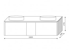 Тумба под раковину Marsan Marshall 1600 МДФ белый Marshall1600white