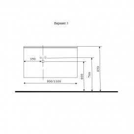 Тумба под раковину Marsan Marshall 900 МДФ меланж Marshall3-900melange