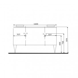 Тумба под раковину Marsan Michele 1600 МДФ черный Michele1600black