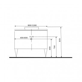 Тумба під раковину Marsan Michele 800 МДФ білий Michele800white