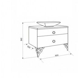 Тумба под раковину Marsan Michele 800 МДФ черный Michele800black