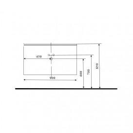 Тумба під раковину Marsan Milena 900 МДФ чорний Milena900black
