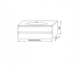 Тумба под раковину Marsan Nikolet 1000 МДФ белый Nikolet1000white