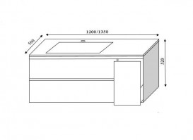 Тумба под раковину Marsan Nikolet 1200 МДФ капучино Nikolet3-1200cappuccino
