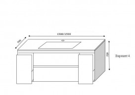 Тумба під раковину Marsan Nikolet 1300 МДФ графіт Nikolet4-1300graphite