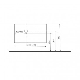 Тумба под раковину Marsan Nikolet 1350 МДФ графит Nikolet3-1350graphite