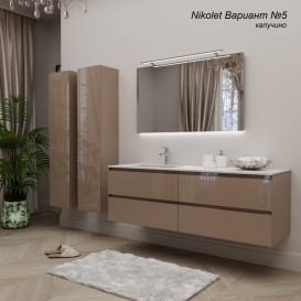 Тумба под раковину Marsan Nikolet 1600 МДФ капучино Nikolet5-1600cappuccino