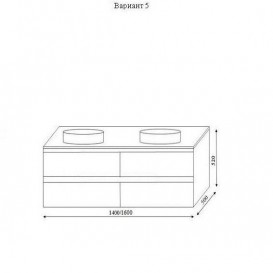 Тумба под раковину Marsan Nikolet 1600 МДФ графит Nikolet1600graphite