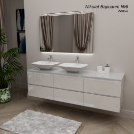 Тумба под раковину Marsan Nikolet 1800 МДФ белый Nikolet1800white