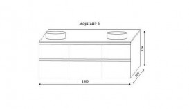 Тумба под раковину Marsan Nikolet 1800 МДФ капучино Nikolet1800cappuccino