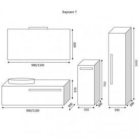 Тумба під раковину Marsan Oscar 1100х500 права / ліва МДФ капучино Oscar1100х500капучино