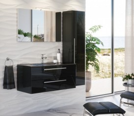 Тумба під раковину Marsan Oscar 800x500 МДФ чорний Oscar800x500черный