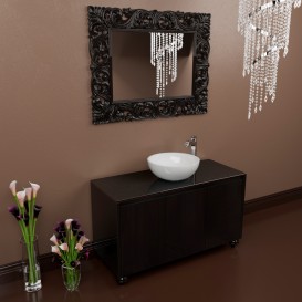 Тумба під раковину Marsan Penelope 900 МДФ чорний Penelope900black