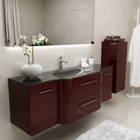 Тумба під раковину Marsan Regine 500х520х800 МДФ рубін глянець REGINE800рубин