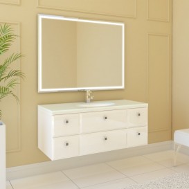 Тумба під раковину Marsan Shantal 1200 МДФ білий глянець SHANTAL1200белый