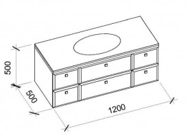 Тумба під раковину Marsan Shantal 1200 МДФ Бісмарк глянець SHANTAL1200бисмарк