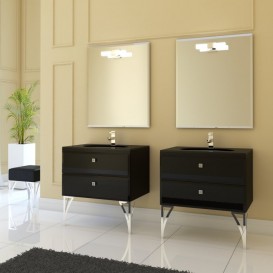 Тумба под раковину Marsan Shantal 750 МДФ черный глянец SHANTAL750черный