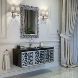 Тумба під раковину Marsan Vincent 1200 МДФ чорний Vincent1200black