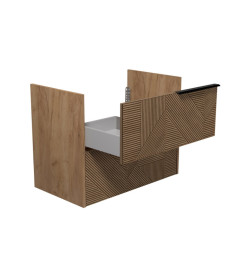 Тумба під раковину Мийдодир Cubic 80-A 77х42,8 см ДСП дуб підсмажений 00-0008589