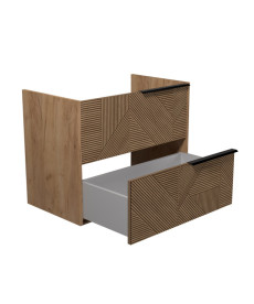 Тумба під раковину Мийдодир Cubic 80-A 77х42,8 см ДСП дуб підсмажений 00-0008589