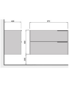 Тумба під раковину Мийдодір Illusion 100-A 97х42,8 см ДСП дуб натуральний 00-0008582