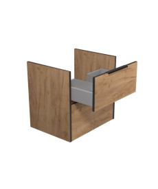 Тумба под раковину Мойдодыр Line Craft 60-А 59х44,5 см ДСП дуб крафт 00-0008015