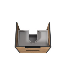 Тумба под раковину Мойдодыр Line Craft 60-А 59х44,5 см ДСП дуб крафт 00-0008015