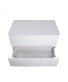 Тумба под раковину Мойдодыр Octavio 80-A ST со столешницей 80х45 см ДСП/МДФ белый глянец 00-0008192