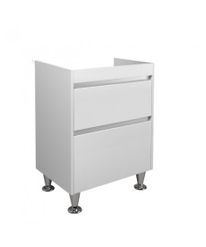 Тумба под раковину Мойдодыр Prime 56х43 см ДСП/МДФ белый глянец 00-00004402