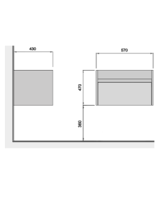 Тумба під раковину Мийдодір Prime 60-А 57х43 см ДСП/МДФ білий глянець 00-00005736