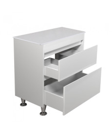 Тумба под раковину Мойдодыр Prime 80 ST со столешницей 80х45 см ДСП/МДФ белый глянец 00-0008187