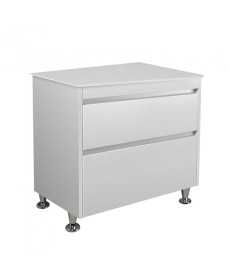 Тумба под раковину Мойдодыр Prime 80 ST со столешницей 80х45 см ДСП/МДФ белый глянец 00-0008187