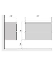 Тумба під раковину Мийдодир Unik 100-A 97х44,6 см ДСП/МДФ білий глянець 00-0008766