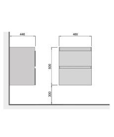 Тумба під раковину Мийдодир Unik 50-A 46х44,6 см ДСП/МДФ білий глянець 00-0008762