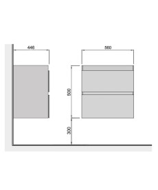 Тумба під раковину Мийдодір Unik 60-A 56х44,6 см ДСП/МДФ білий глянець 00-0008763