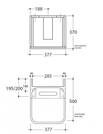 Тумба під раковину на 40 см підвісна Kerasan Inka ДСП білий глянець 911001