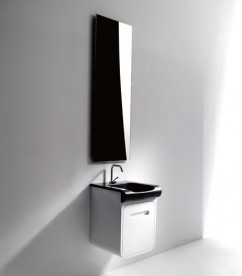 Тумба під раковину на 40 см підвісна Kerasan Inka ДСП білий глянець 911001